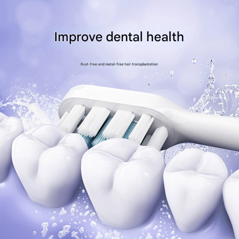 Electric Toothbrush: Blue IPX8 Waterproof - 150-Day Battery Life, 4 Copper-Free Bacteriostatic Brush Heads for Home, Travel, Sensitive Gum Users - Image 3