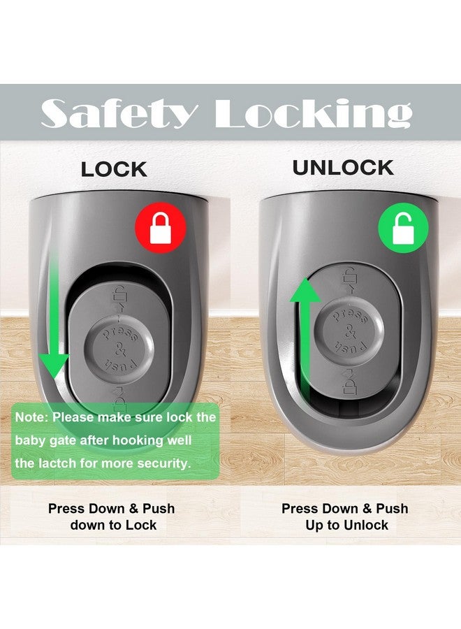 بابيبي بوابات بابي باي القابلة للسحب للأطفال، عريضة جدًا | بوابات للكلاب بعرض 55 بوصة وارتفاع 38 بوصة للسلالم | للاستخدام الداخلي والخارجي | بوابات للأطفال للمداخل، والشرفات، والشرفات، والممرات، والفناء - رمادي - Image 4