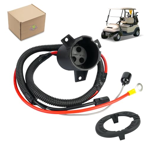 Panglong Club Car Precedent Charger Receptacle with Socket Trim-Club Car Precedent Charger Port, 48 Volt Charger DC Receptacle Port, Fits 2004-2013 Club Car Precedent Electric, OEM #103375501 - Image 1