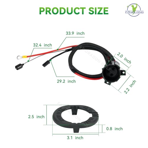 Panglong Club Car Precedent Charger Receptacle with Socket Trim-Club Car Precedent Charger Port, 48 Volt Charger DC Receptacle Port, Fits 2004-2013 Club Car Precedent Electric, OEM #103375501 - Image 5