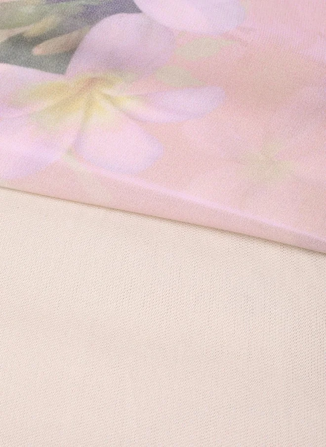 SASSAFRAS Floral Printed A-Line Dress for Women