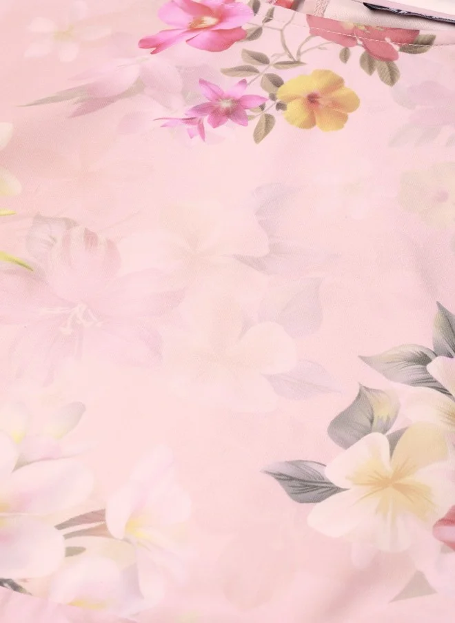 SASSAFRAS Floral Printed A-Line Dress for Women