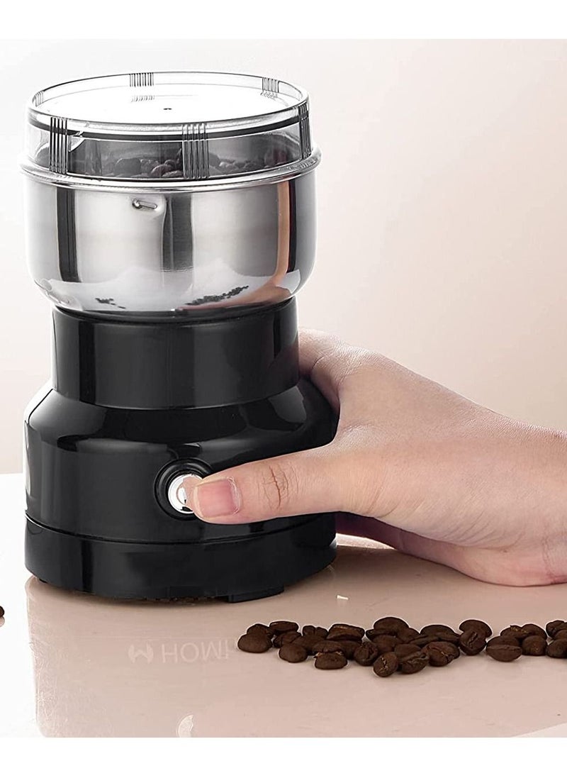 DubaiGallery 110V Electric Coffee Spice Beans Grinder Maker with Stainless Steel Blades for Grinding Supplies with US Plug Black - Image 4