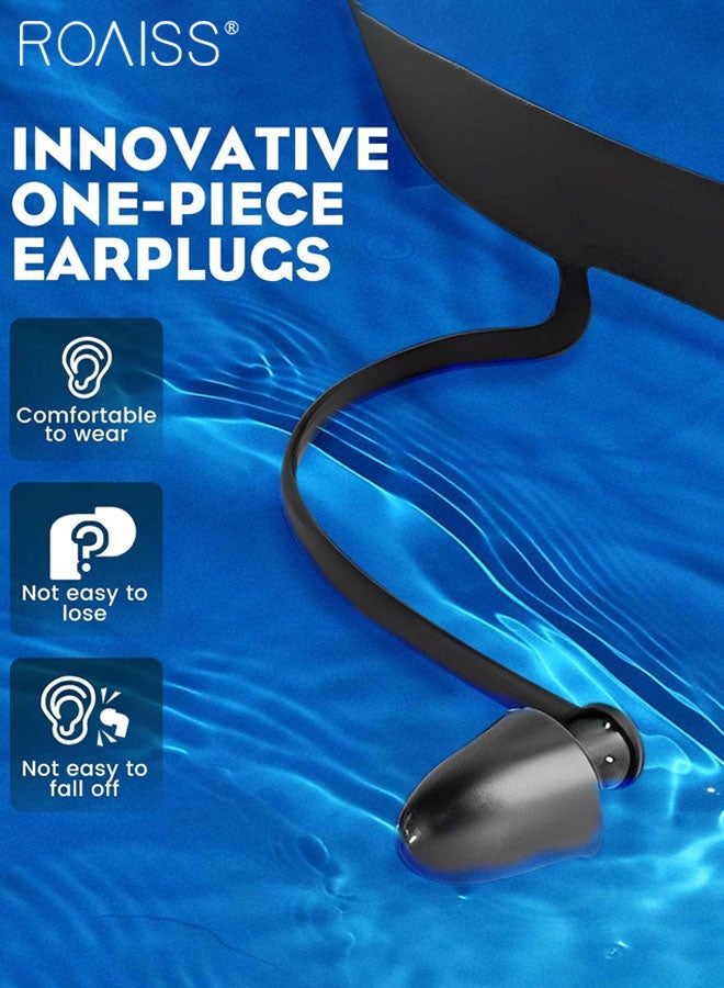 رويس مجموعة نظارات سباحة للبالغين مكونة من 4 قطع، نظارات سباحة عالية الوضوح مقاومة للماء ومضادة للضباب، معدات السباحة في حمام السباحة والشاطئ بما في ذلك النظارة وقبعة السباحة ومشبك الأنف وسدادات الأذن - Image 5