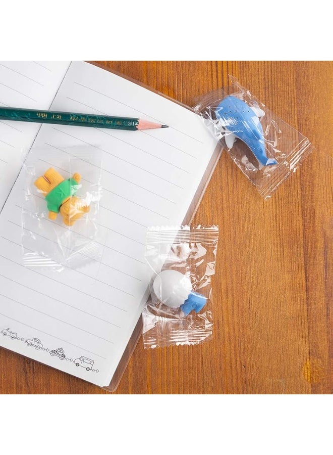 3 otters 50PCS Animal Pencil Erasers, Desk Pets for Kids Classroom, Cute Erasers Back to School Supplies for Kids, Party Favors - Image 1