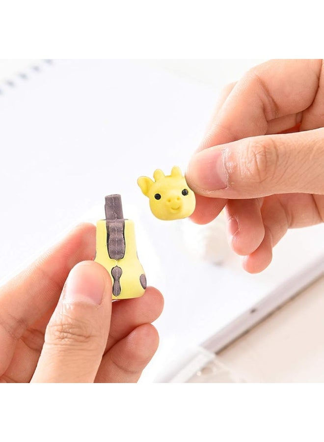 3 otters 50PCS Animal Pencil Erasers, Desk Pets for Kids Classroom, Cute Erasers Back to School Supplies for Kids, Party Favors - Image 4