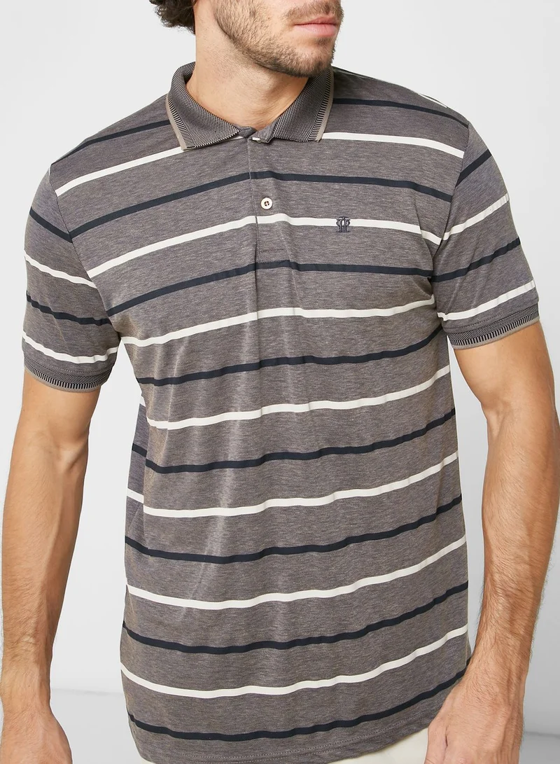 Robert Wood Striped Polo Shirt