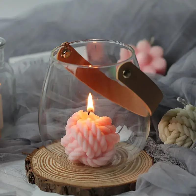 LEGACYCART Knot Ball Silicone Candle Mould And Rose Candle Mould for Casting 3D Pink Epoxy Resin Soap Moulds Silicone Mould Mould Resin for DIY Wedding Valentine's Day Anniversary Gift Home Decoration(PACK OF 2) - Image 4