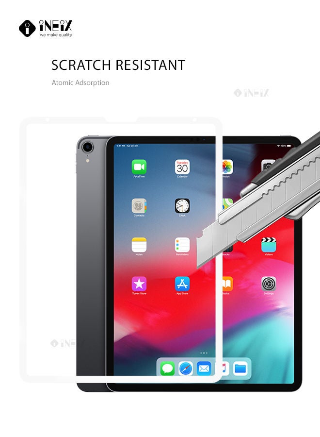 INEIX Full Screen Edge to Edge Screen Protector  For Apple iPad Pro 12.9 2018 - White  - Image 3
