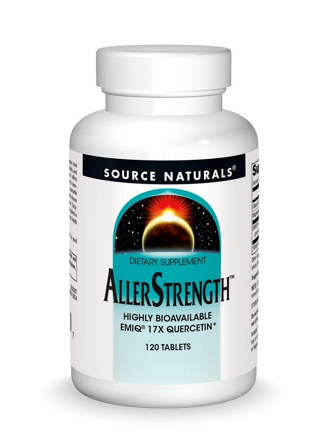 Source Naturals AllerStrength Fast-Acting Seasonal Immune Support - Highly Bioavailable EMIQ 17X Quercetin* - 120 Tablets - Image 1