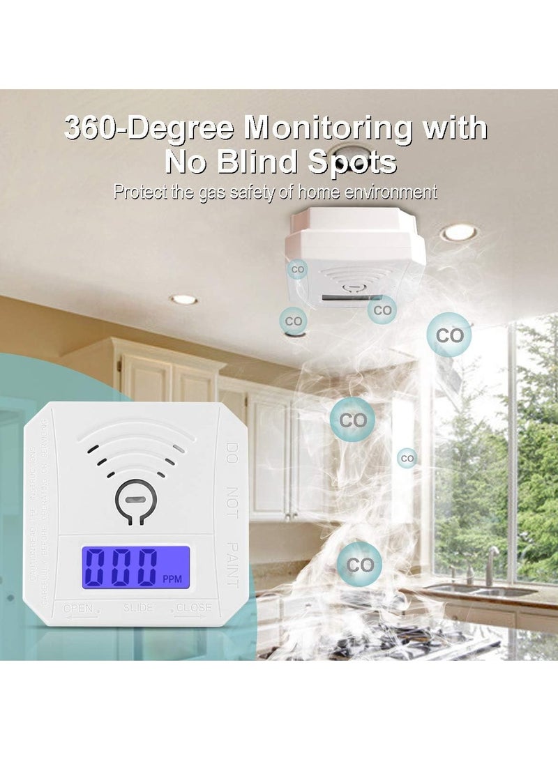 KASTWAVE - Carbon Monoxide Detector, CO Gas Monitor Alarm Detector CO Sensor with LED Digital Display and Sound Warning for Home, Depot, Battery Powered - Image 1