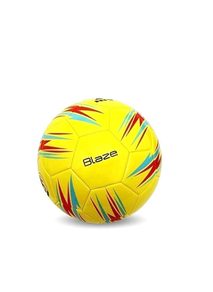 Nivia Blaze Football (Yellow, Size 5) | Machine Stitched | PVC Rubber Moulded | Training | Match | Soccer Ball  - Image 2