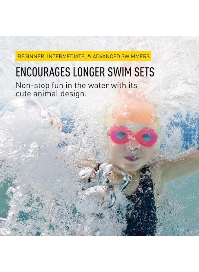 FINIS Animal Heads Silicone Swim Cap for Kids - Fun 3D Animal Designs - Snug Fit - Chlorine Protection - Shark - Image 5