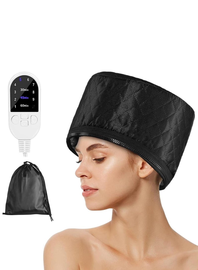 Festive Gallery Hair Steamer for Natural and Black Hair - Home Use Thermal Heat Cap for Deep Conditioning - 9-level Heat, 3 Timer Settings, Quick Heating for Oil Treatment - Image 1