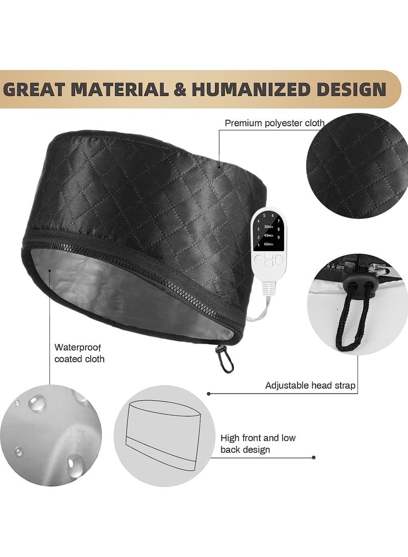 Festive Gallery Hair Steamer for Natural and Black Hair - Home Use Thermal Heat Cap for Deep Conditioning - 9-level Heat, 3 Timer Settings, Quick Heating for Oil Treatment - Image 2