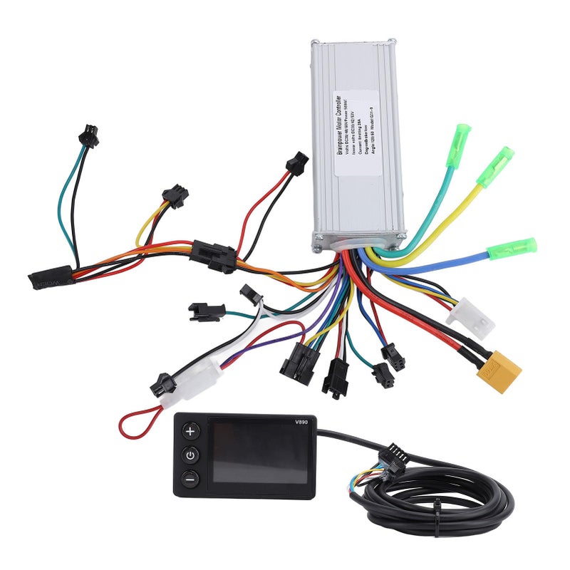 V890 مجموعة عرض LCD متر 36V 48V 60V 500W 28A 9 أنبوب تحكم بدون فرشاة للدراجة الكهربائية - Image 2