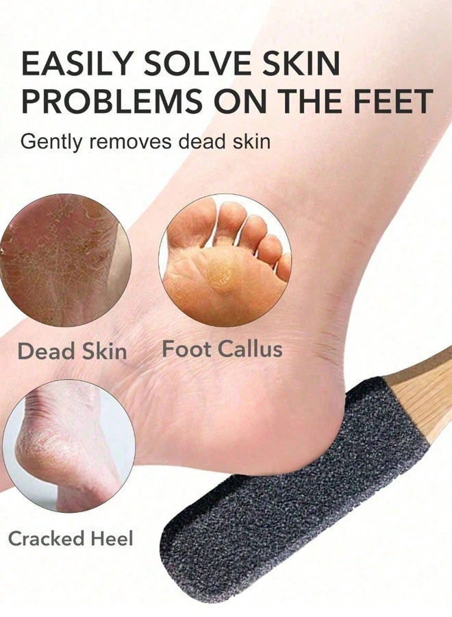 2PC Foot Exfoliating Pedicure Tool, Foot Scrub & Pumice Stone for Repairing Cracked Feet, Heels, Elbows & Hands in the Shower, Removes Calluses, Dead Skin, Warts, Hard Skin, Red Heels & Corns - Image 4