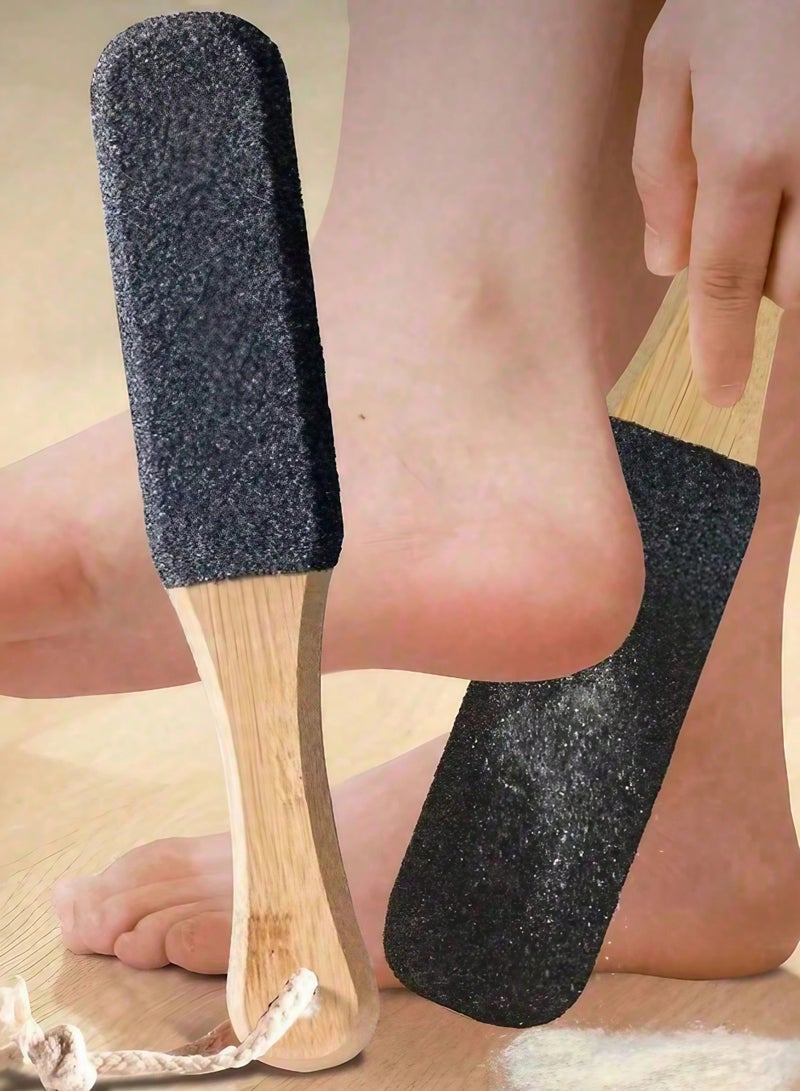 2PC Foot Exfoliating Pedicure Tool, Foot Scrub & Pumice Stone for Repairing Cracked Feet, Heels, Elbows & Hands in the Shower, Removes Calluses, Dead Skin, Warts, Hard Skin, Red Heels & Corns - Image 1