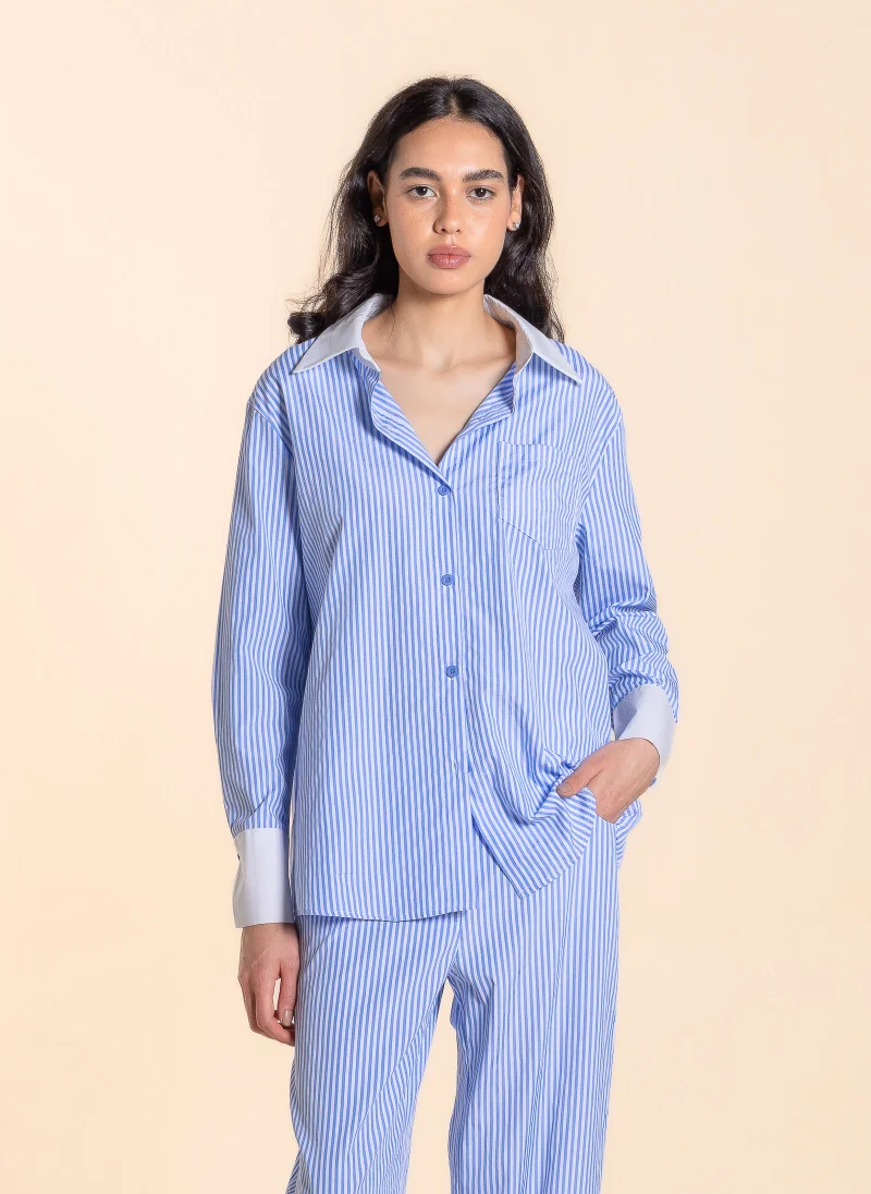 SHAPES STRIPED SHIRT SET