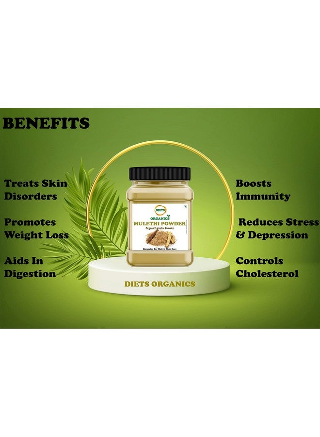 DIETS ORGANICS Mulethi Powder -200 G For Face, Skin, Hair Care (Licorice Powder)-200G - Image 2