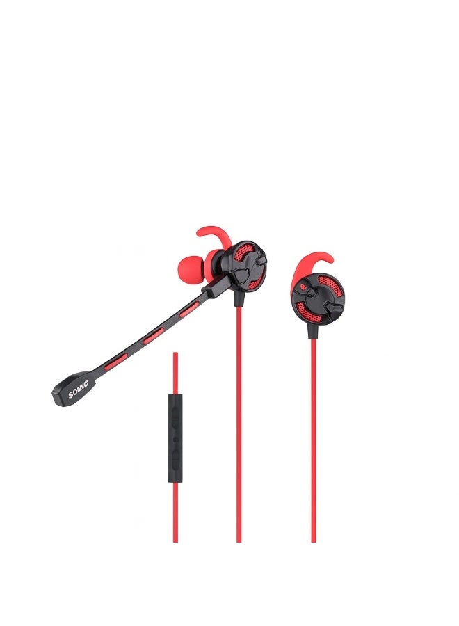G618I Wired Earphones - Detachable Dual Microphone - Surround Sound - 10mm Driver Unit - Comfortable and Lightweight Design with Storage Bag - Black.  - Image 1