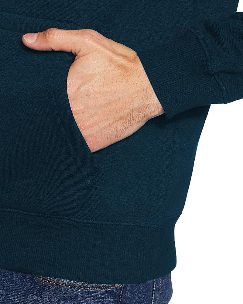ADRO Men's Cotton Blend Neck Hooded Sweatshirt (H24-CHILL-SB_Teal - Image 4