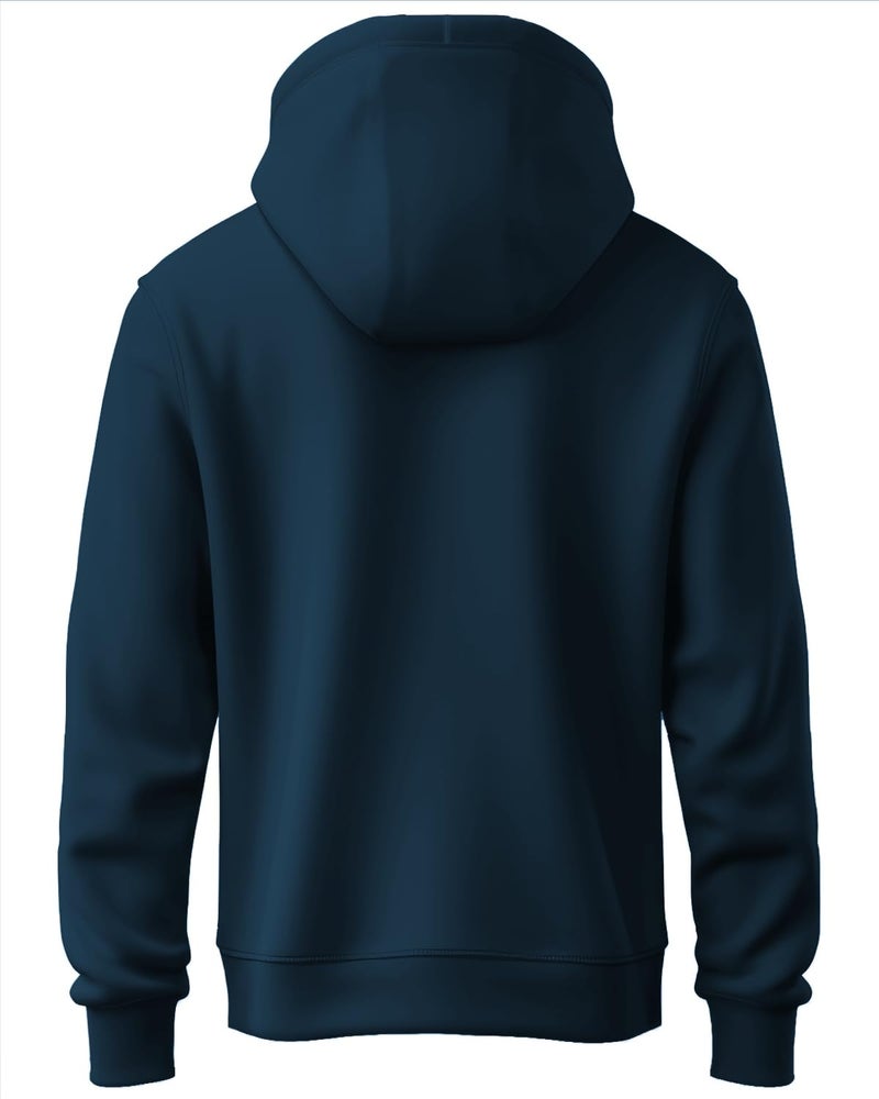 ADRO Men's Cotton Blend Neck Hooded Sweatshirt (H24-CHILL-SB_Teal - Image 2