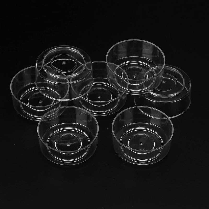 Urban Moon Acrylic Round Shaped Tealight Cups, Polycarbonate Pre-Waxed Empty Tealight Containers/Mould for DIY Candle Making (50) - Image 1