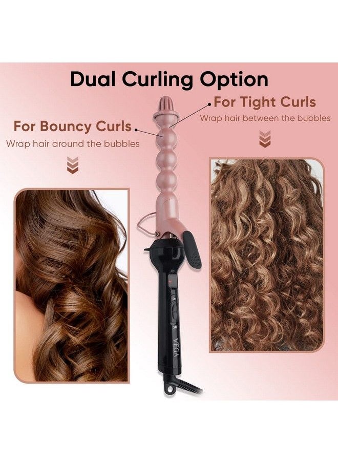 Vega Bubble Hair Curler For Women With Ceramic Coated Barrel & Quick Heat Up Vhch07 Black  - Image 4