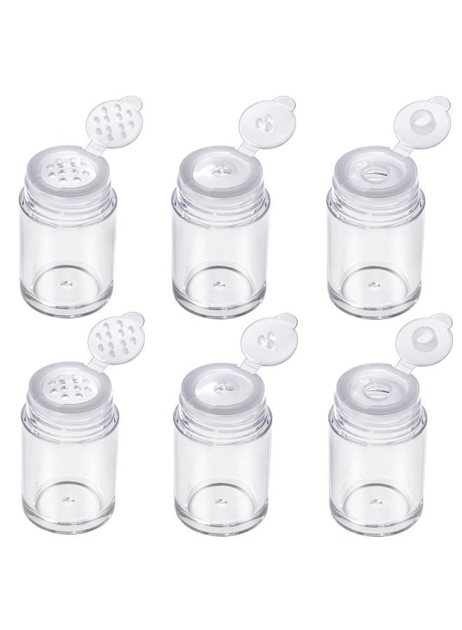 RAYNAG Set of 6 Mini Empty Loose Powder Bottle Travel Cosmetic Glitter Powder Eye Shadow Powder Box with Sifter and Lids - Image 1