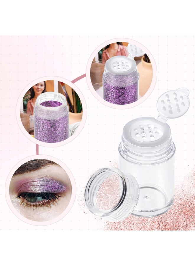RAYNAG Set of 6 Mini Empty Loose Powder Bottle Travel Cosmetic Glitter Powder Eye Shadow Powder Box with Sifter and Lids - Image 4