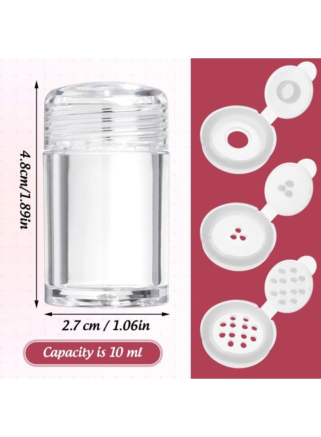 RAYNAG Set of 6 Mini Empty Loose Powder Bottle Travel Cosmetic Glitter Powder Eye Shadow Powder Box with Sifter and Lids - Image 3