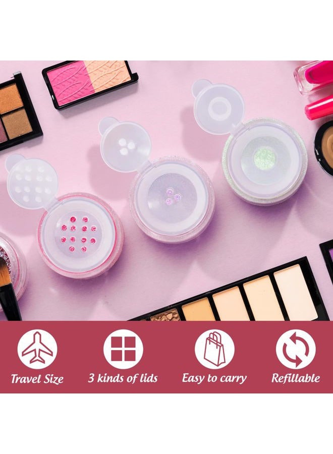 RAYNAG Set of 6 Mini Empty Loose Powder Bottle Travel Cosmetic Glitter Powder Eye Shadow Powder Box with Sifter and Lids - Image 5