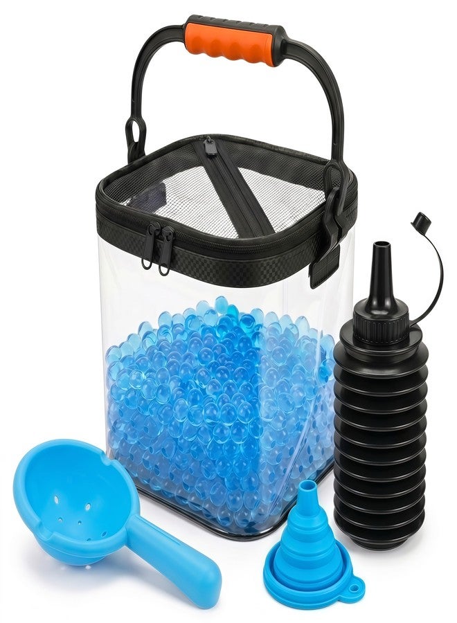 KTAB Foldable Gel Ball Ammo Bucket & Speed Loader Kit, Large Capacity Gel Blaster Ammo Storage Container with Mesh Drainage, Portable Ammo Organizer for Gel Ball Blaster Accessories - Image 1