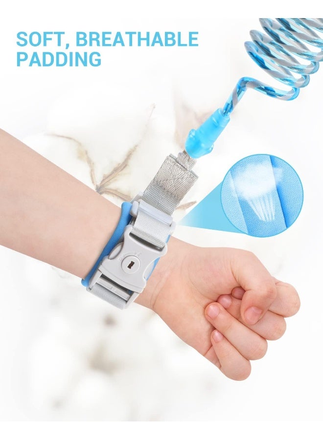 دكتور ميتر 【Upgrade】 Anti Lost Wrist Link, Dr. meter 2 in 1 Toddlers Safety Wristband Leash with Key  Lock, Kids Anti Lost Walking Harness Rope for Babies, Dual Length 6.56ft - Image 4