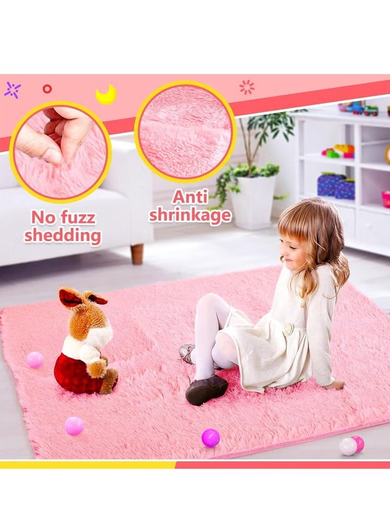 XiuWoo Kids' Play Tents Children's Tent Indoor Outdoor Princess Girls' Game House Small House Child Castle Separate Bed Divine Tool Toy House with LED Lights and Coral Fleece Mat,Suitable for bedrooms, living room, backyards, parks 100*120*130cm  - Image 5