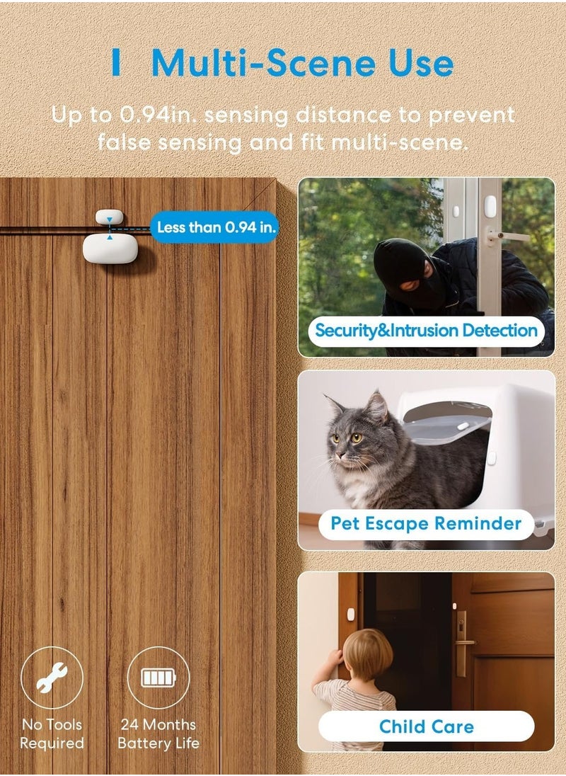 meross - meross Smart Door & Window Sensor, Meross Hub Required, Mini Door Detector - Image 1