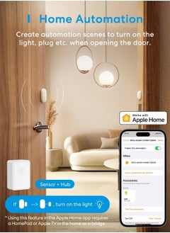 meross meross Smart Door & Window Sensor, Meross Hub Required, Mini Door Detector  - Image 4