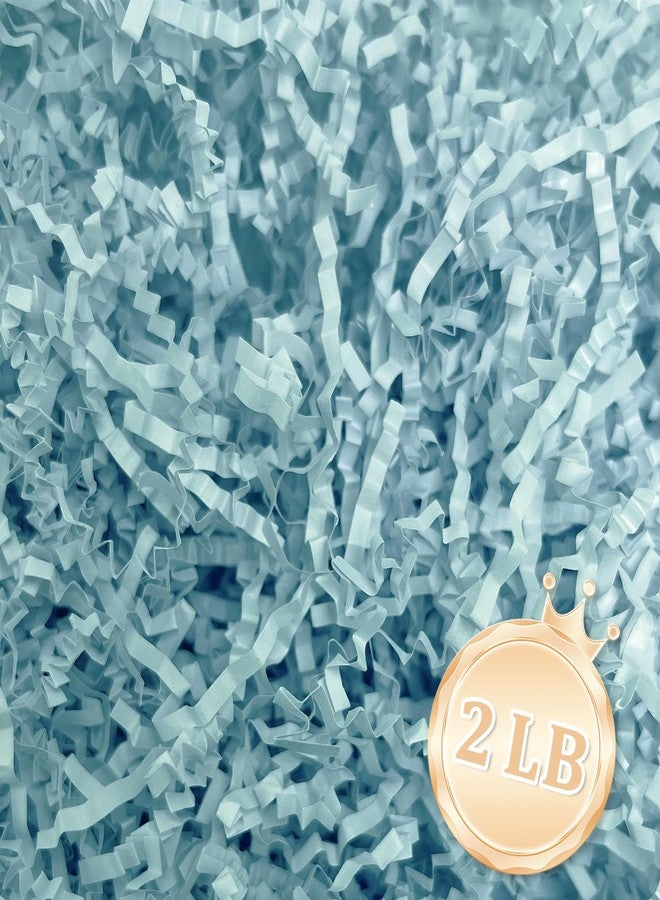 ٢ رطل من ورق التزيين الأزرق المموج المقطع، مثالي لتغليف الهدايا، وحشو سلال الهدايا، وأعياد الميلاد، وتغليف الهدايا، والذكرى السنوية، وديكورات حفلات الهالوين وعيد الشكر وعيد الميلاد. - Image 1