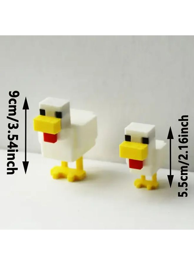 Easter Chicken Pixel Art Figurine Model L Desk Decor For Home Office Gift - Image 3
