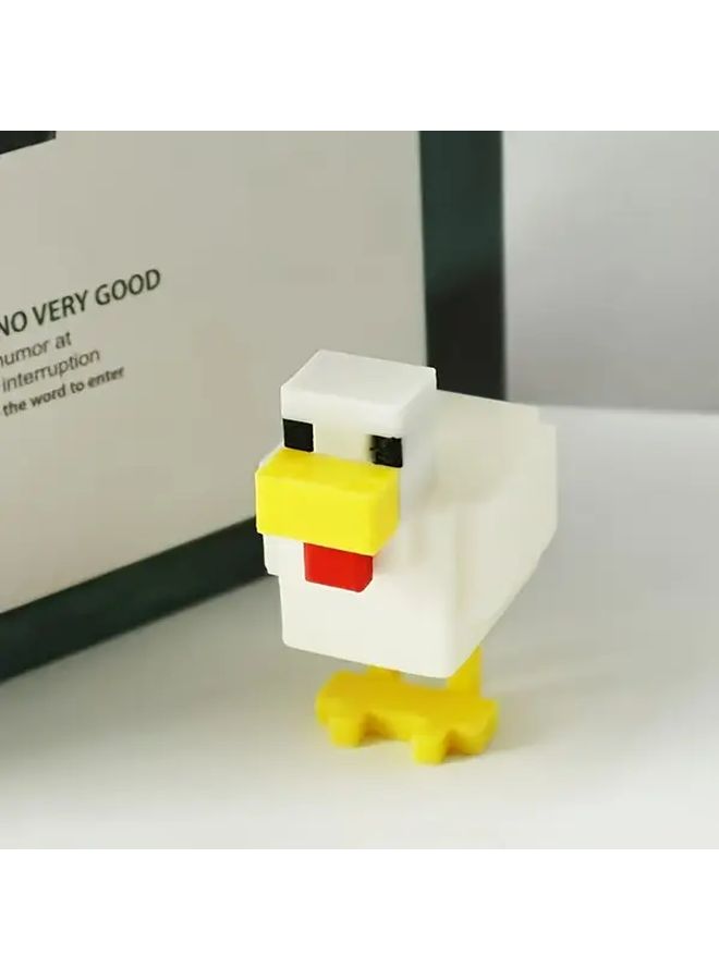 Easter Chicken Pixel Art Figurine Model L Desk Decor For Home Office Gift - Image 2