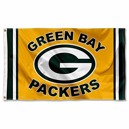 WinCraft Green Bay Packers Gold Flag Large 3x5 Banner - Image 1