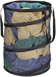 Household Essentials Household Essentials 2026 Pop-Up Collapsible Mesh Laundry Hamper | Black - Image 1