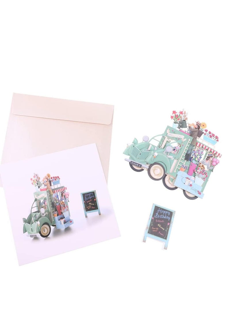 SYOSI 3D Pop-Up Greeting Cards Handmade Flower Float Hollow Cut Loveing Card for Birthday to Your Lovers Friends with Envelope Box Note and Envelopes - Image 4
