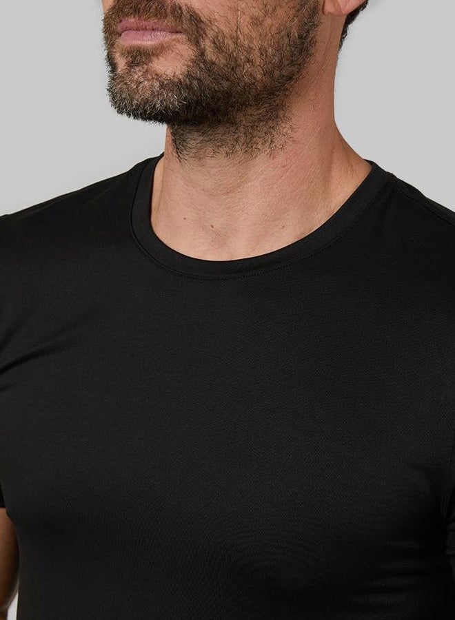 32 Degrees 32º DEGREES Mens 4 Pack Cool Quick Dry Active Basic Crew T-Shirt, Black, Small - Image 2