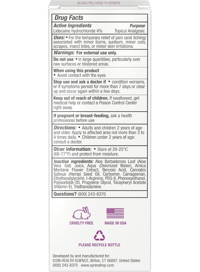 Syren Intimate Relief  Intimate Pain Relieving Gel  Relieves Vulva Pain Throbbing Spasms Vaginal Dryness Itching Burning Redness Irritation 10 Ounce - Image 4