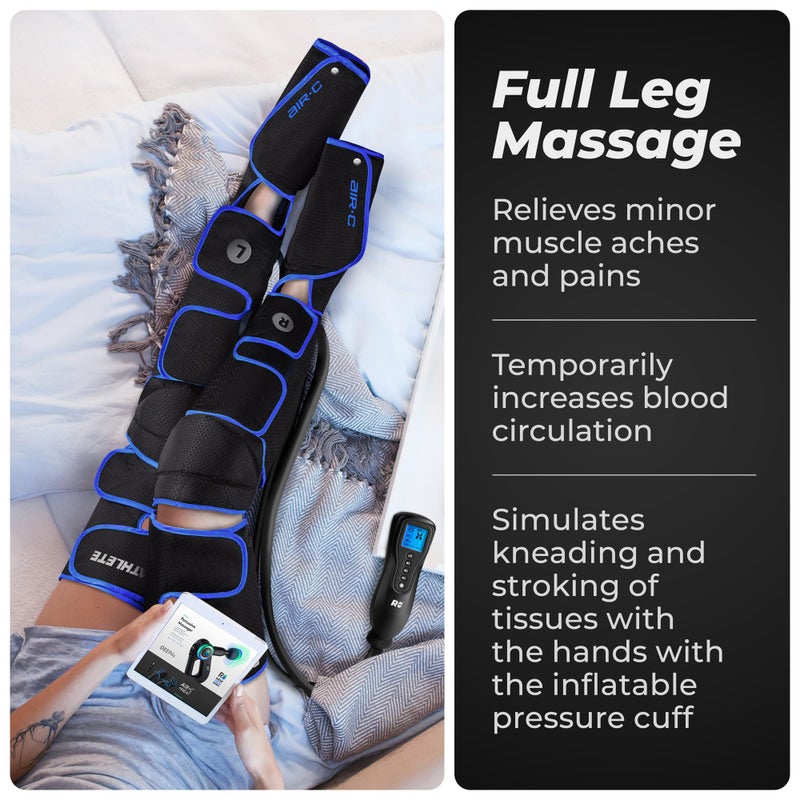 REATHLETE Leg Massager - Full Leg Massager for Circulation and Pain Relief, 4 Modes of Massage | Thigh, Calf, Foot Massager | Air Compression Leg Massager - Image 3