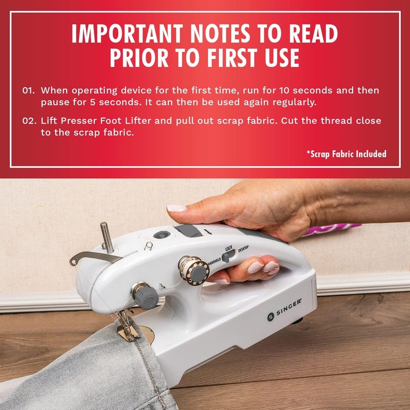SINGER آلة خياطة سريعة محمولة بدون سلك (حزمة خياطة سريعة بخيطين) - Image 5