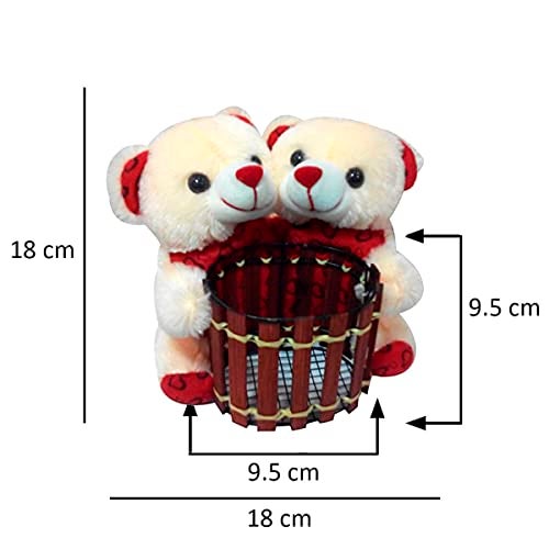Saugat Traders Birthday Gift for Kids-Toddler-Gift Pack of Teddy Bear Pen Stand/Holder for Study Desk-Room Decor-Sister-Brother - Image 3