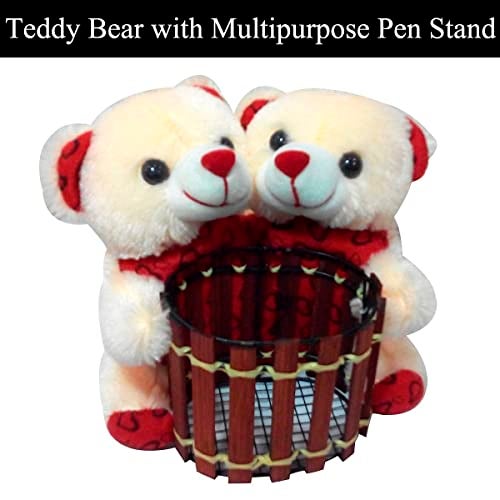 Saugat Traders Birthday Gift for Kids-Toddler-Gift Pack of Teddy Bear Pen Stand/Holder for Study Desk-Room Decor-Sister-Brother - Image 4